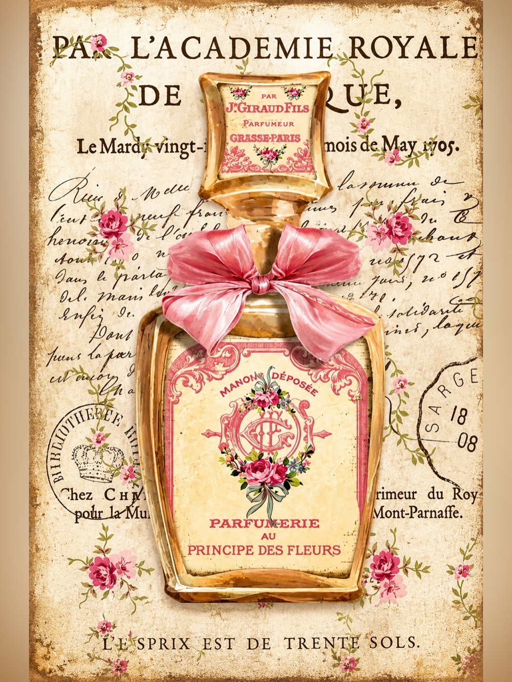 Vintage French Bathtub Wall Art |Romantic Cottagecore Bathroom Decor Print Set 2